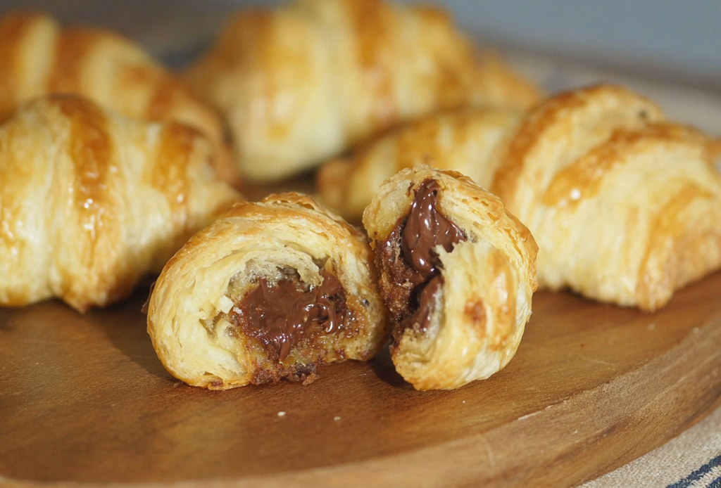 Air Fryer Mini Chocolate Croissant Puff Pastries