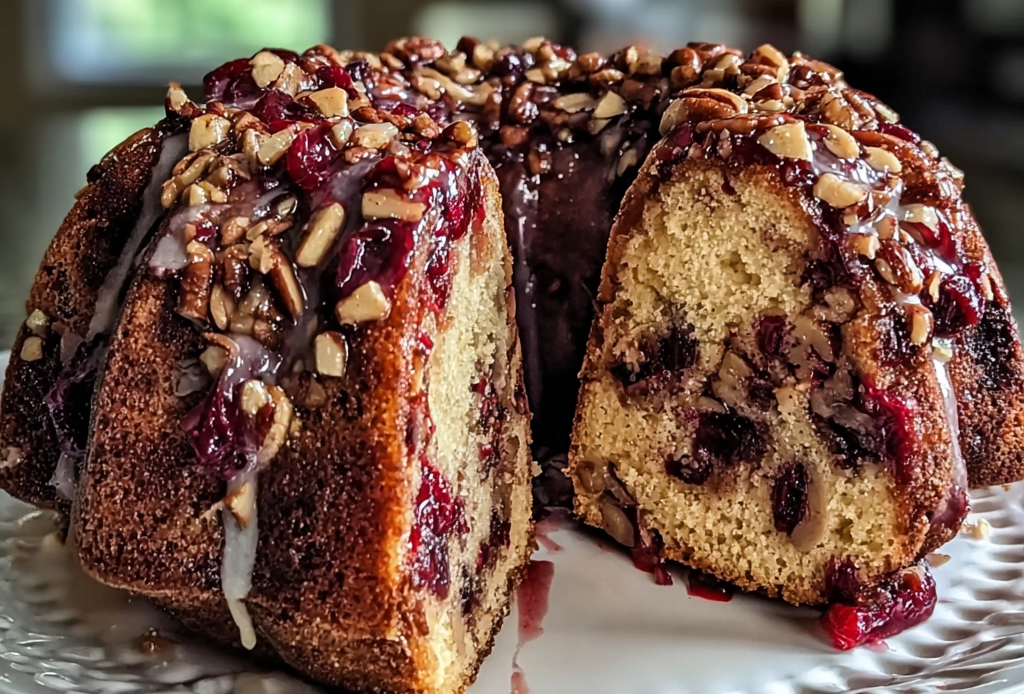 Apple Cranberry Pecan Bundt Cake Recipe