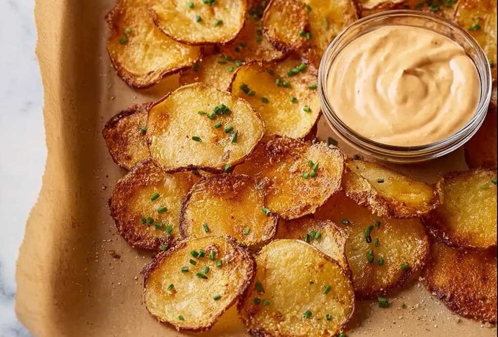 Baked Potato Chips at Home