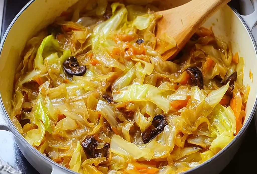 Braised Cabbage with Onion and Carrot