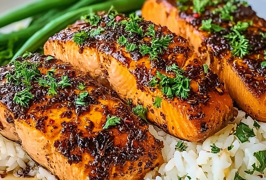Cajun Honey Butter Salmon with Garlic