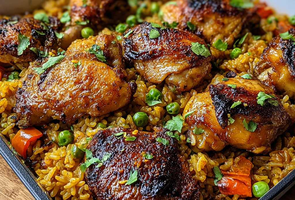 Caribbean Chicken with Rice and Peas