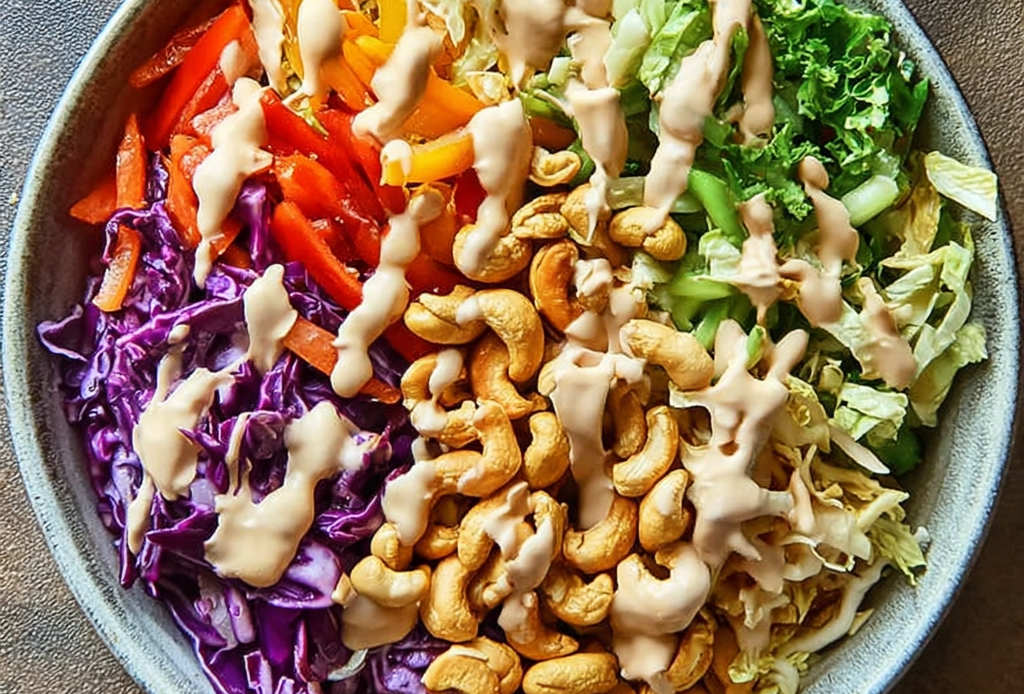 Cashew Crunch Salad with Creamy Dressing