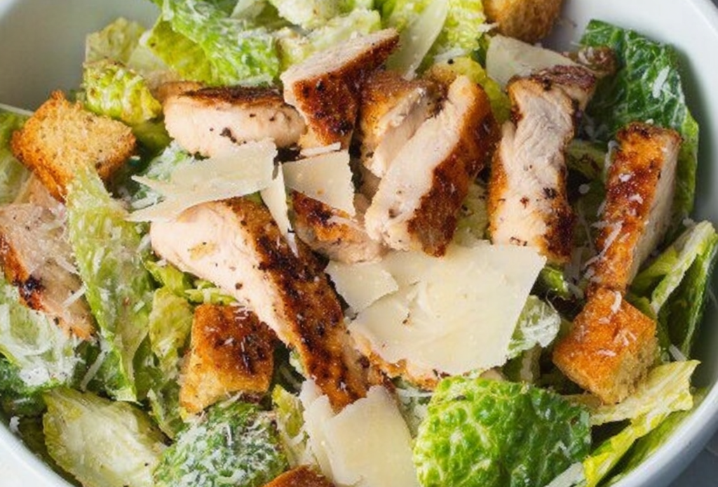 Chicken Caesar Salad Preparation