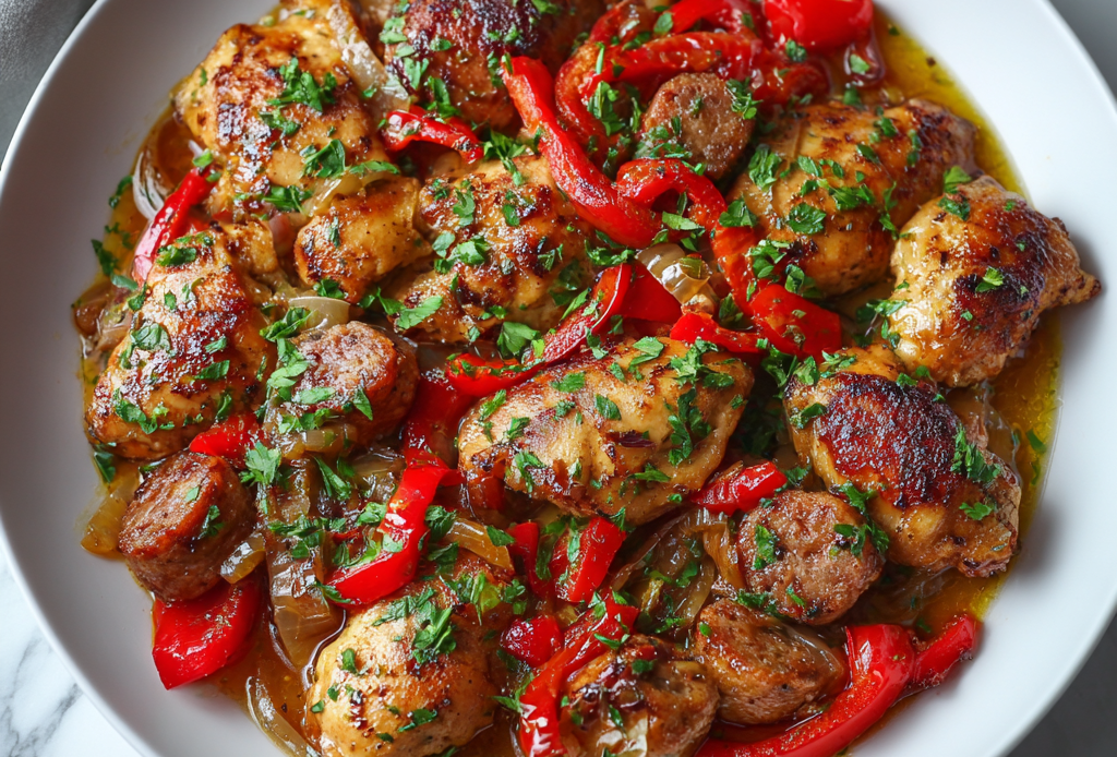 Chicken Scarpariello with Sausage and Peppers