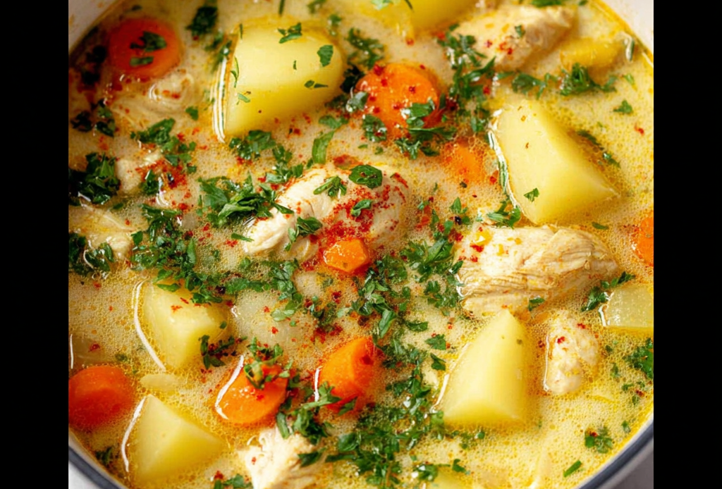 Chicken Soup with Potatoes and Carrots
