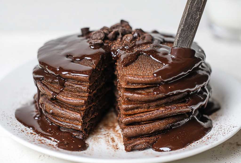 Chocolate Pancakes with Cocoa Powder