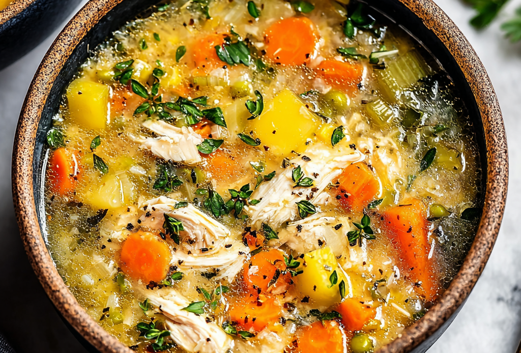 Cozy Chicken and Vegetable Soup for Comforting Evenings