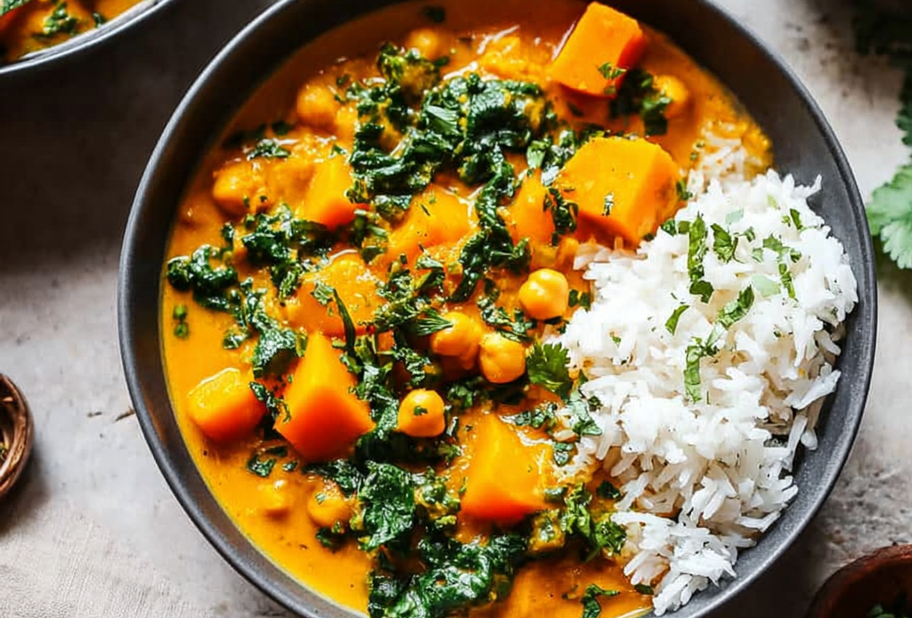 Creamy Butternut Squash and Chickpea Curry