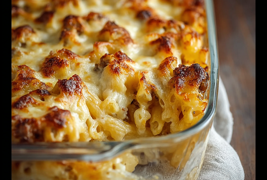 Creamy Cheesy Hamburger Casserole Dinner
