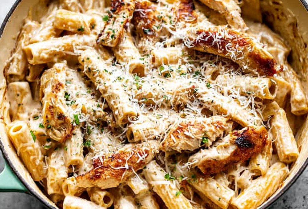 Creamy Chicken and Bacon Pasta Bake