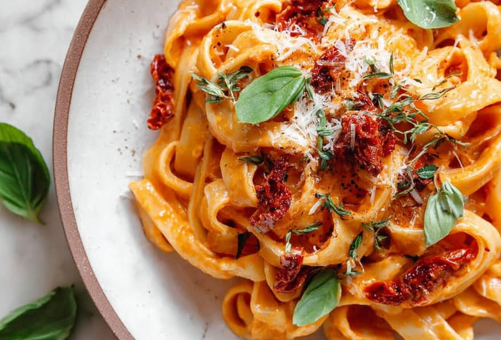 Creamy Sun-Dried Tomato One-Pot Pasta