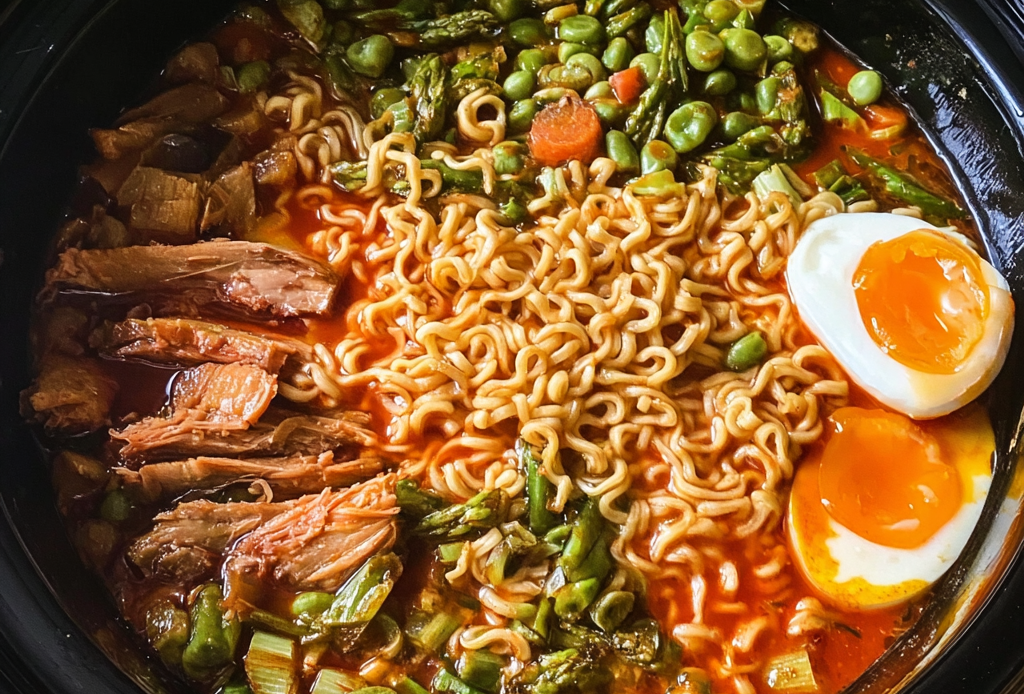 Crock Pot Ramen Preparation