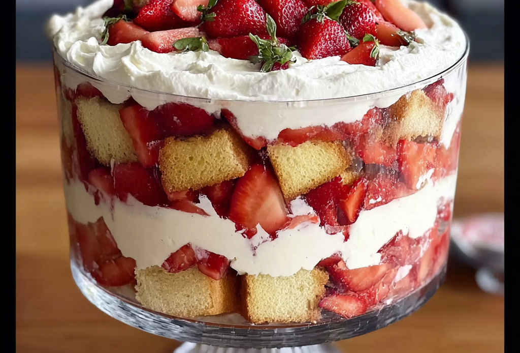 Easy Strawberry Pound Cake Trifle Recipe