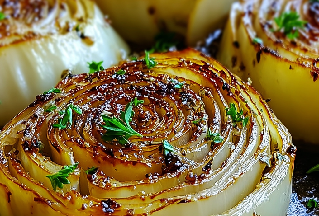 Garlic Butter Roasted Cabbage Slices