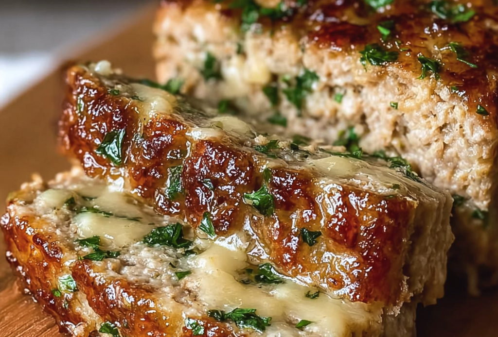 Garlic Parmesan Chicken Meatloaf