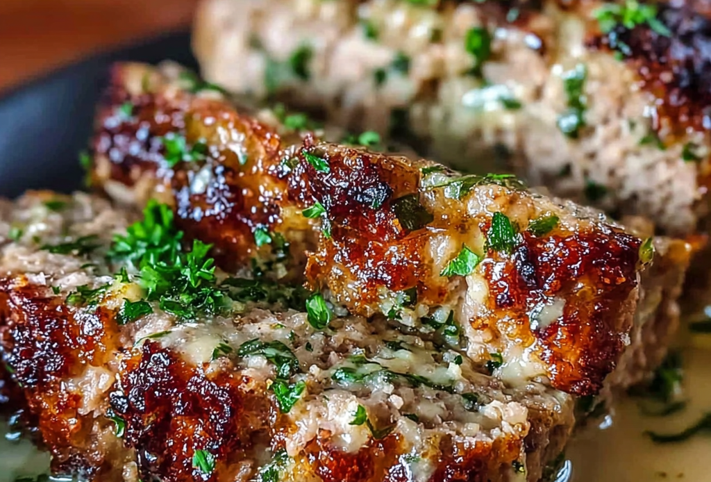 Garlic Parmesan Chicken Meatloaf
