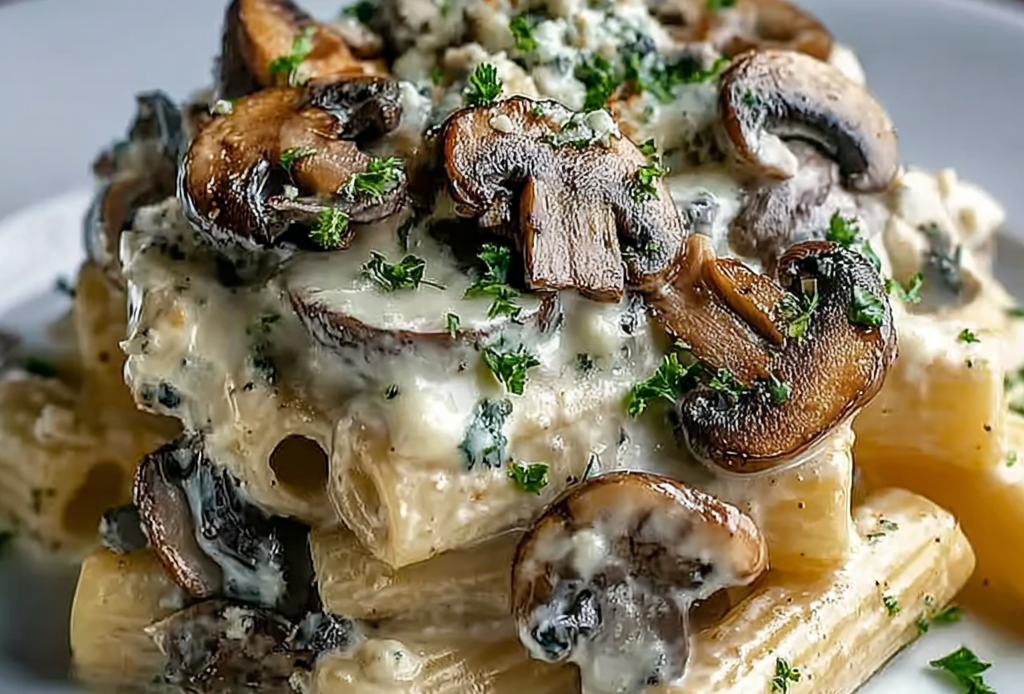 Gorgonzola Truffle Cream Mushrooms Recipe