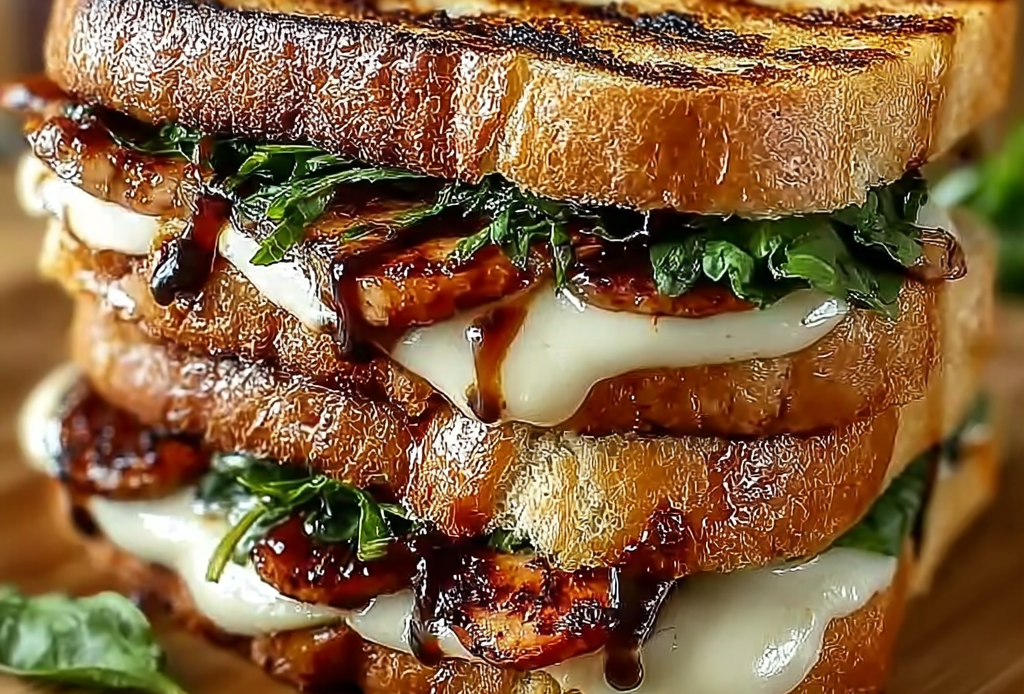Grilled Balsamic Vinaigrette Sandwich Melt