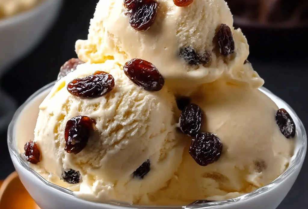 Jamaican Rum Raisin Ice Cream Delight