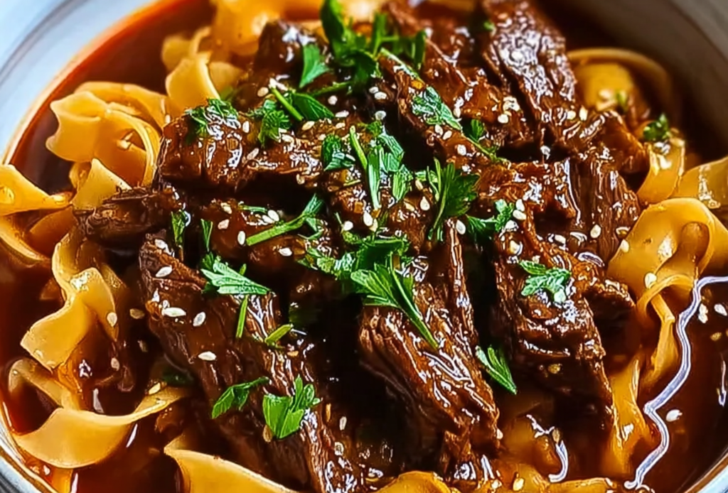 Korean Beef Noodle Preparation