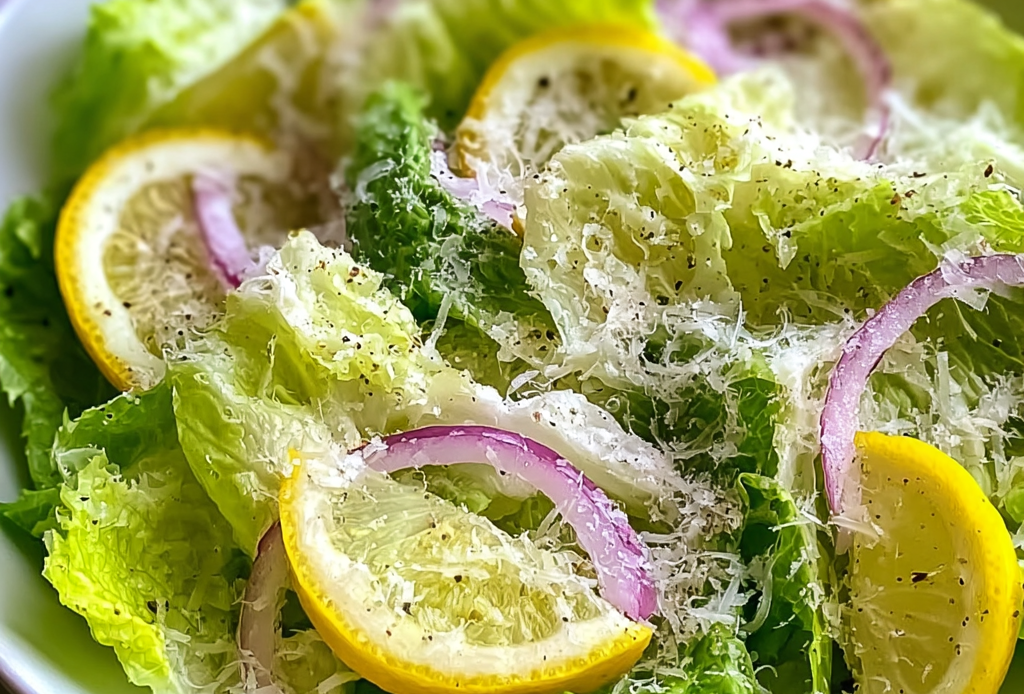 Lemon Parmesan Lettuce Salad