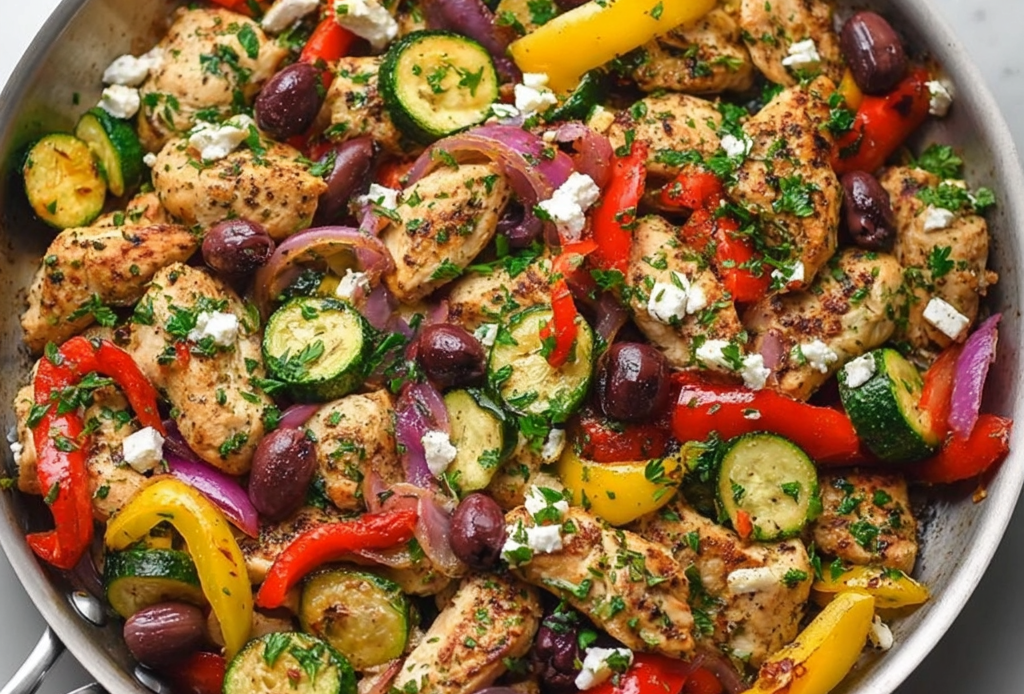 Mediterranean Chicken Stir Fry in Thirty Minutes