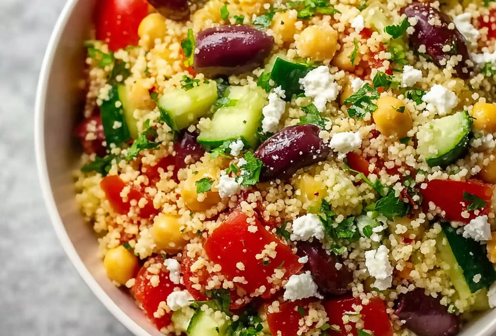 Mediterranean Couscous Salad with Lemon Vinaigrette