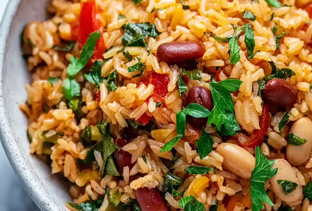 Mediterranean Rice with Beans and Herbs