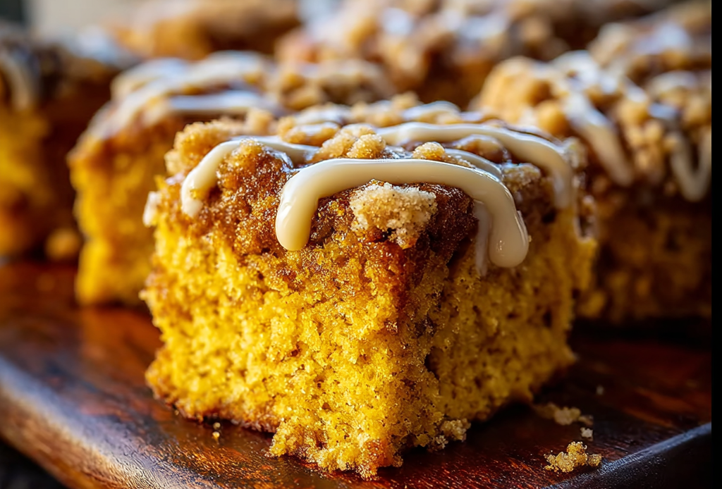 Moist Pumpkin Coffee Cake with Streusel