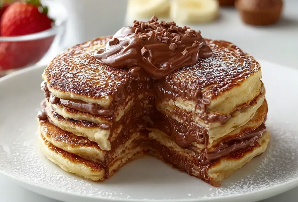 Nutella Pancakes with Hazelnut Spread