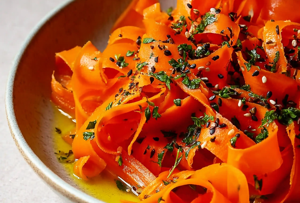 Raw Carrot Salad with Lemon Dressing