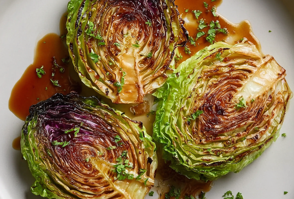 Roasted Cabbage Steak Preparation