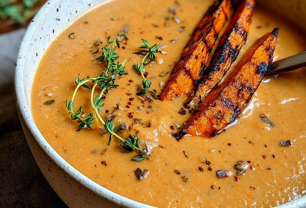 Roasted Italian Sweet Potato Soup