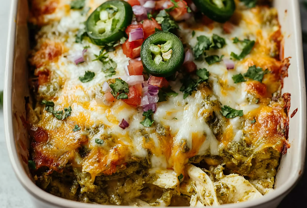 Salsa Verde Chicken Casserole