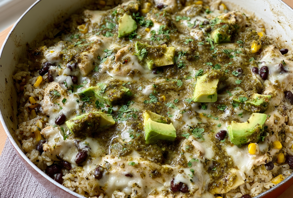 Salsa Verde Chicken with Rice