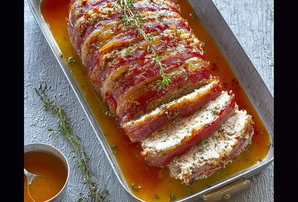 Savory Meatloaf with Bacon