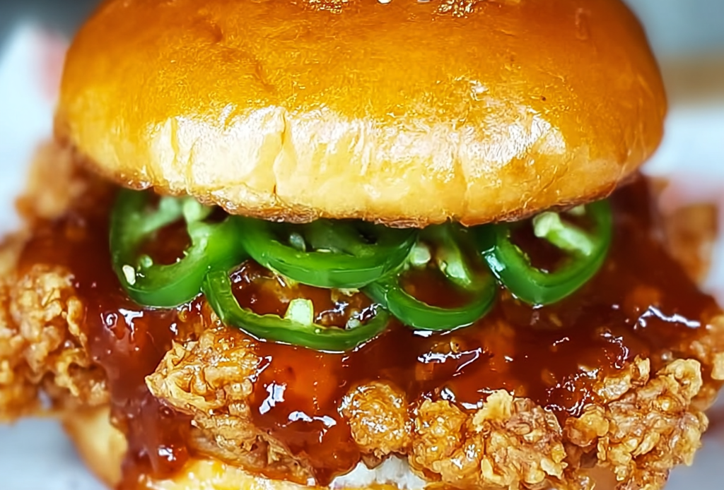 Spicy Honey Glazed Crispy Chicken Sandwich