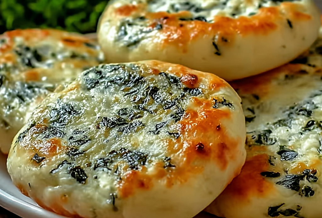 Spinach and Cottage Cheese Flagels