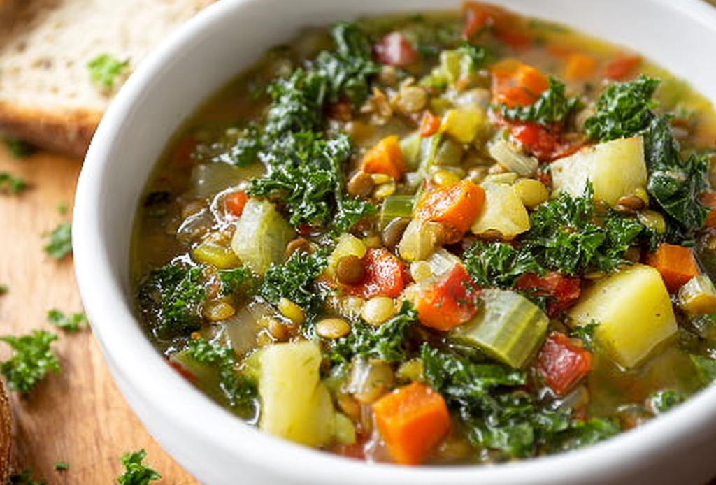 Vegetable Soup with Lentils and Herbs