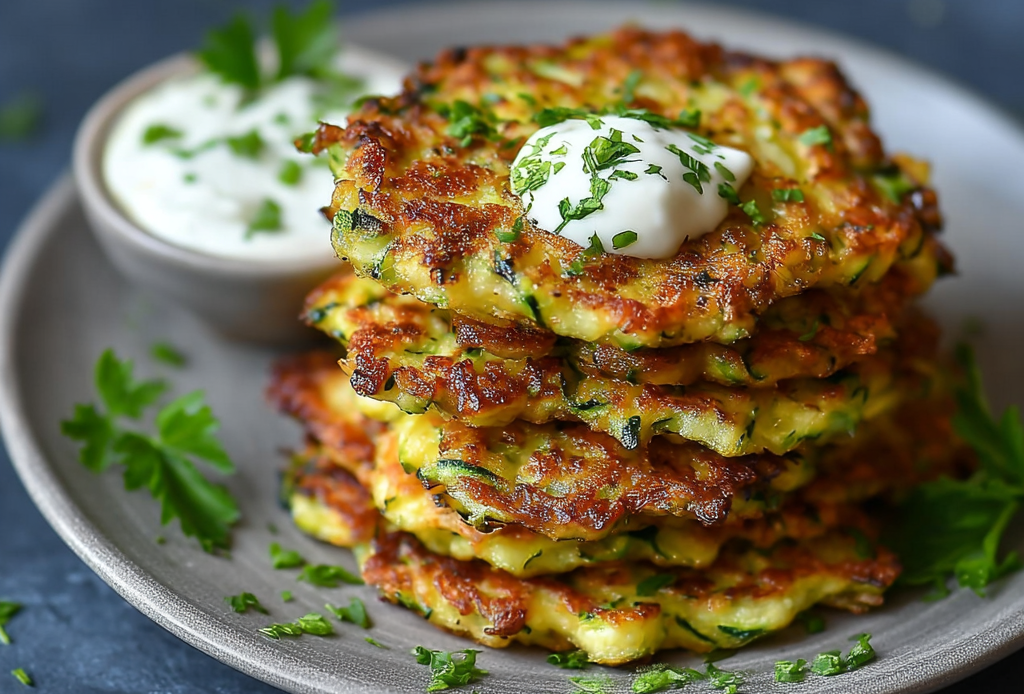 Zucchini Fritters for a Side Dish