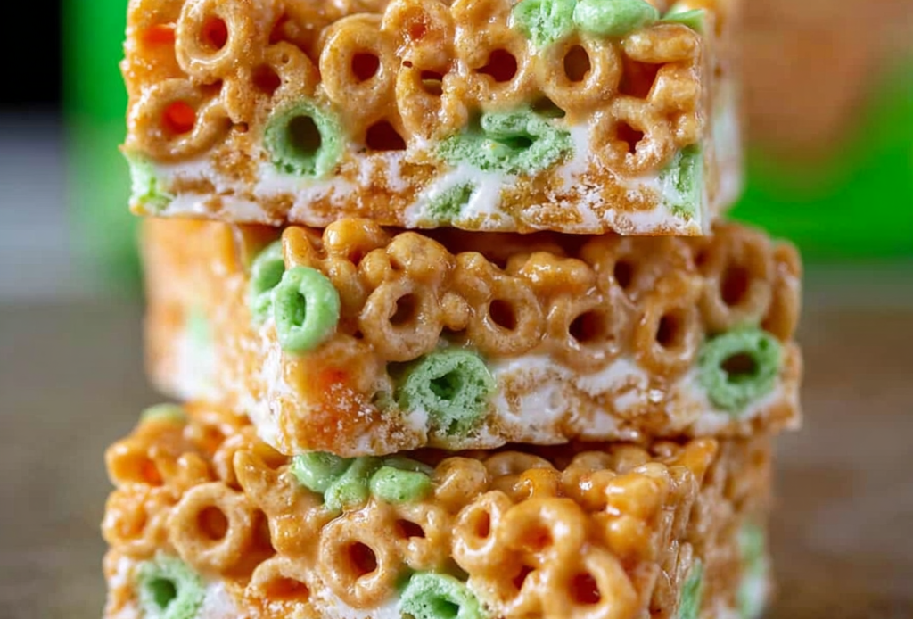 Apple Jack Cereal Bars with Gooey Filling