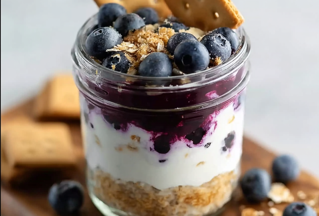 Blueberry Cheesecake Overnight Oats