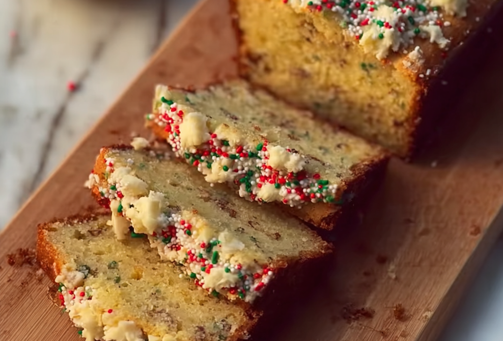 Brown Butter Banana Bread with Sugar Cookie Topping