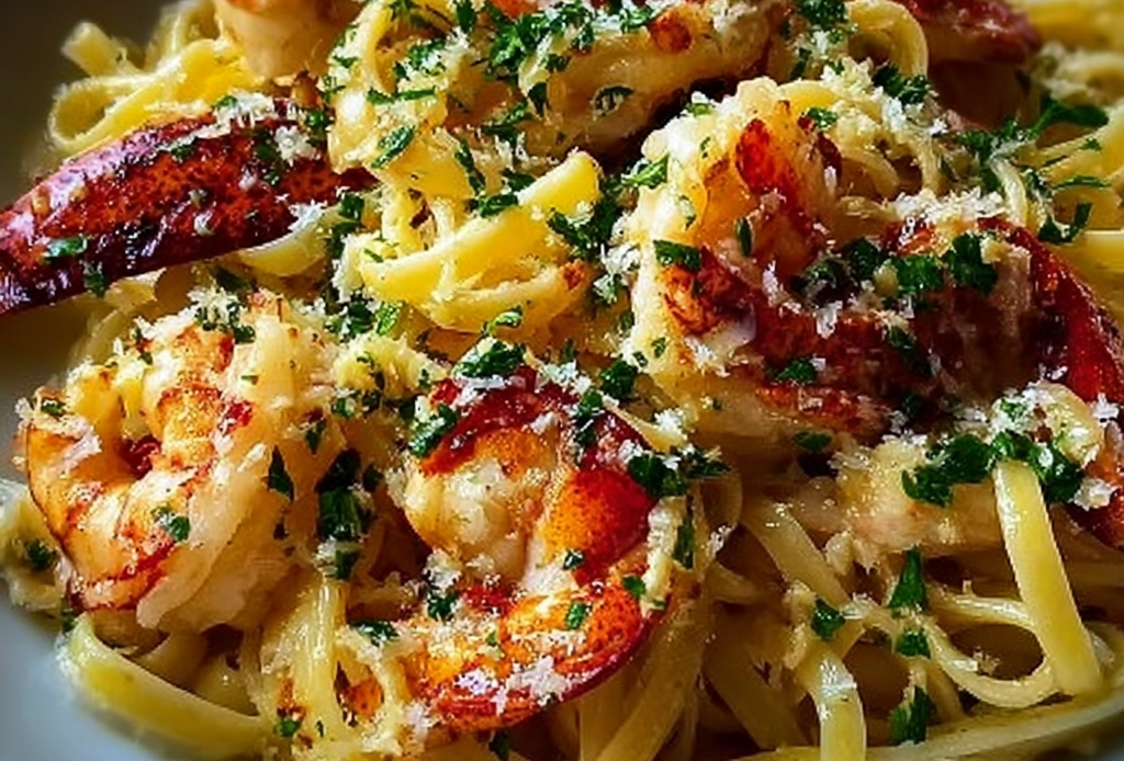 Buttered Lobster with Pasta