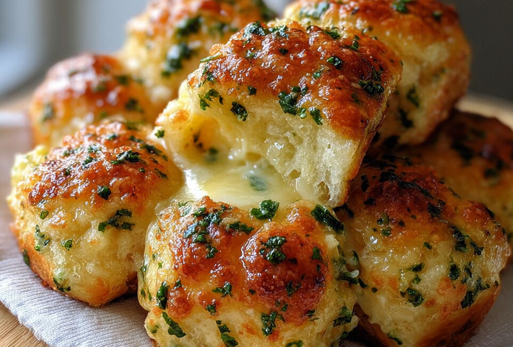 Cheesy Garlic Butter Pull-Apart Rolls