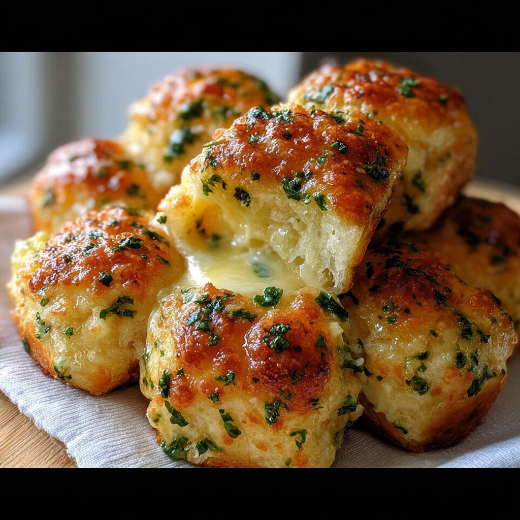 Cheesy Garlic Butter Pull-Apart Rolls