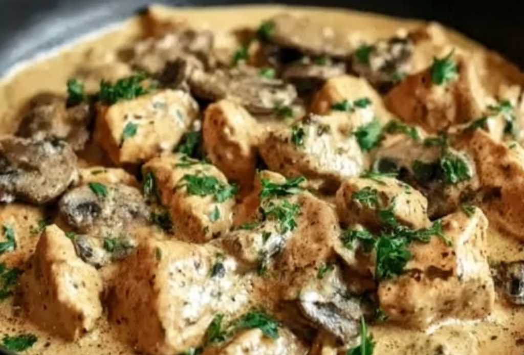 Chicken Stroganoff with Mushrooms