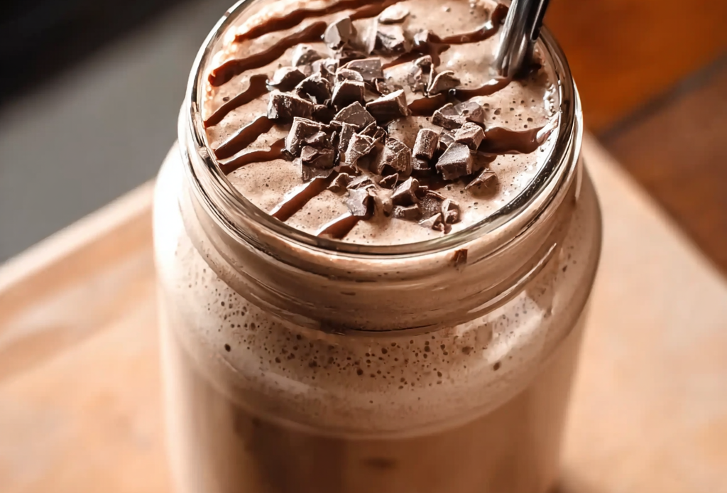 Chocolate Protein Shake Preparation