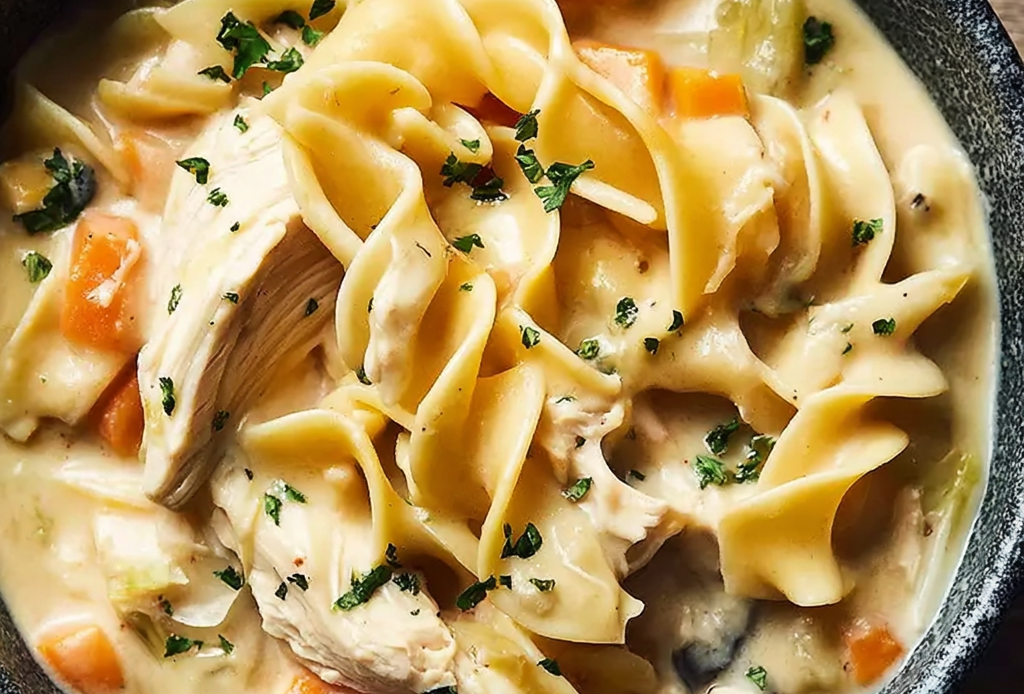 Creamy Chicken Noodle with Seasonal Vegetables